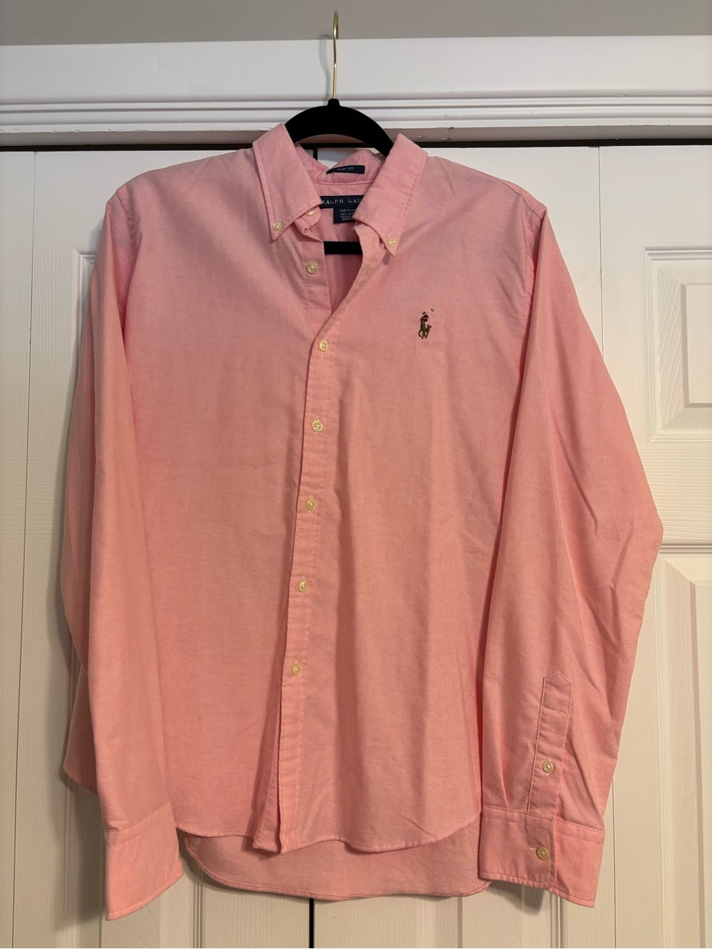 Ralph Lauren Women’s Pink Button-Down Polo Shirt - Picture 2 of 3